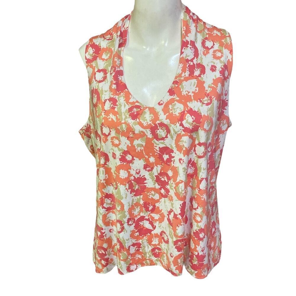 Sport Haley Sleeveless Sport Top Size XL Pink/Orange